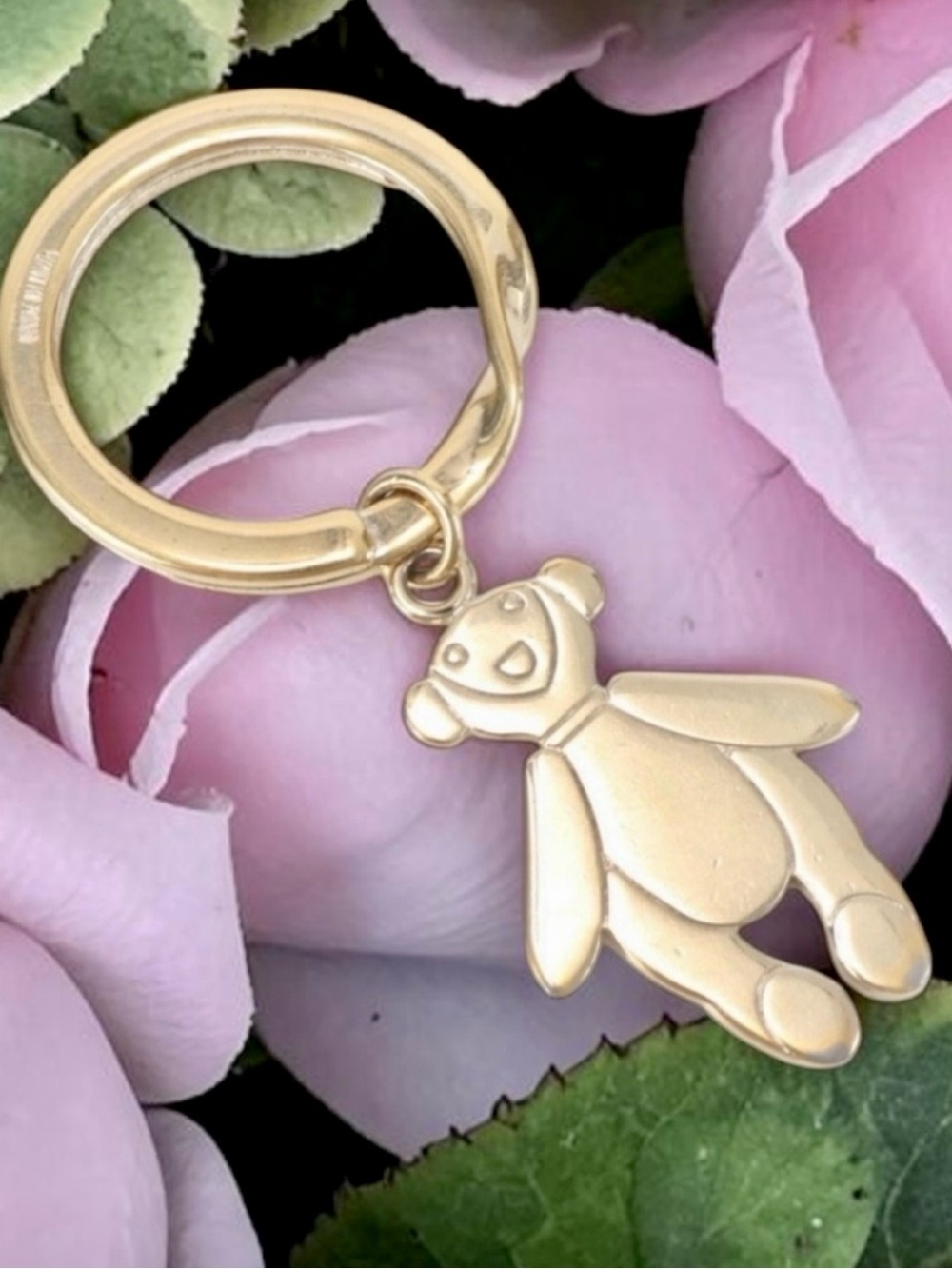 Gucci vintage bear key Ring keychain stainless steel w COA Rare collectors piece